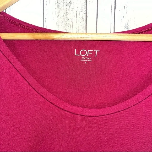 Loft Reddish Pink Long Sleeve Blouse - Picture 4 of 4